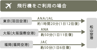 飛行機をご利用の場合